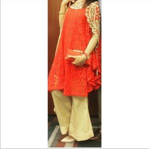 Pakistani dress cape style party wear formal